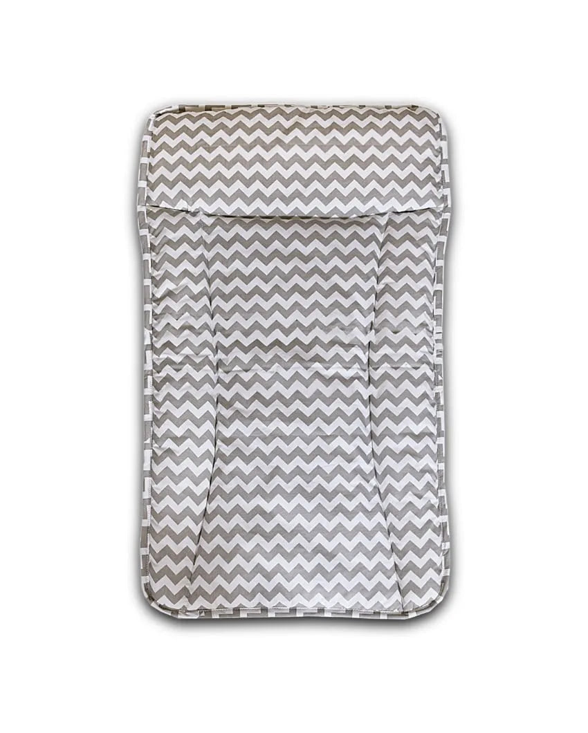 Chevron Grey Cotton Changing Mat | 30 x 17 inches