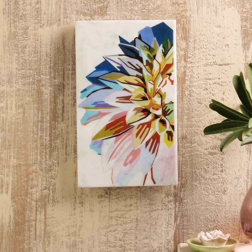 Luxe Floret Marble Wall Art | 6 x 10 inches