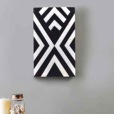 Bold Black Geometric Marble Wall Art | 8 x 12 inches