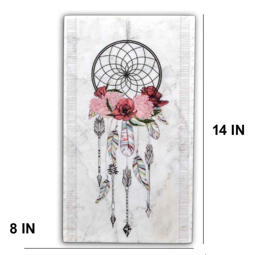 Decorative Dream Catcher Marble Wall Art | 8 x 14 inches