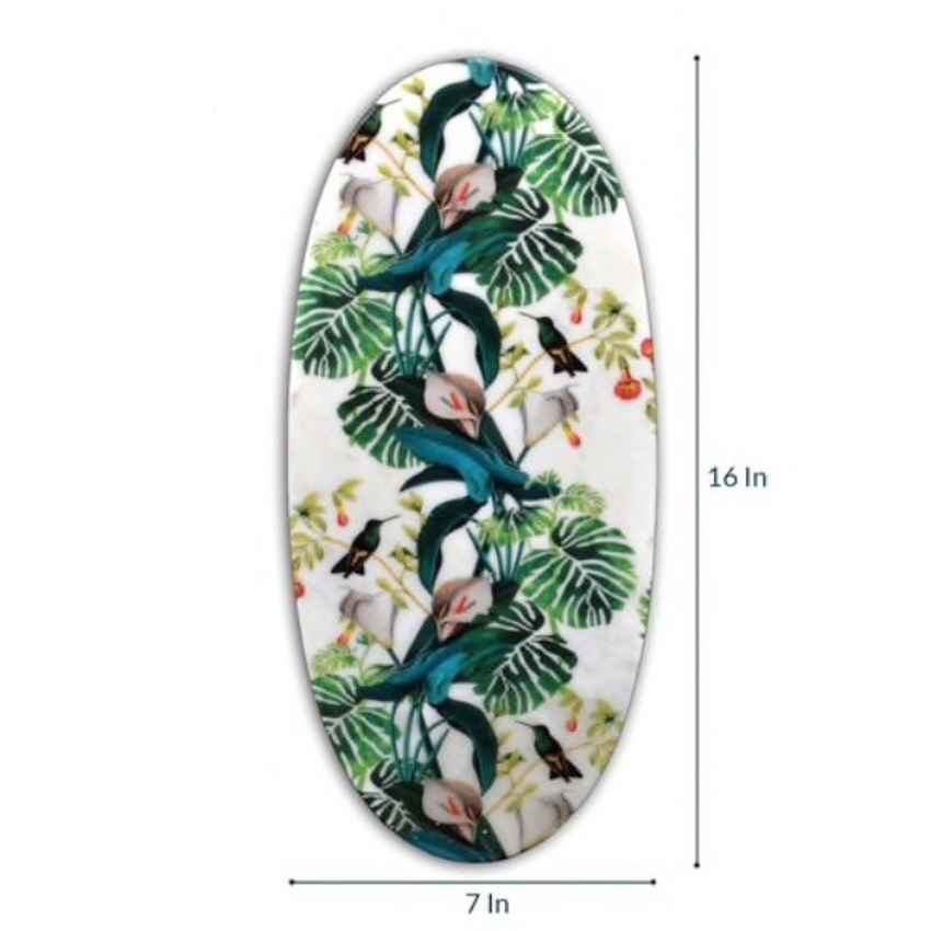 Vibrant Birds Paradise Marble Wall Art | 7 x 16 inches