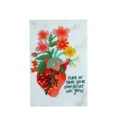 Glossy Plant So That Your Own Heart Will Grow Marble Wall Art | 8 x 12 inches