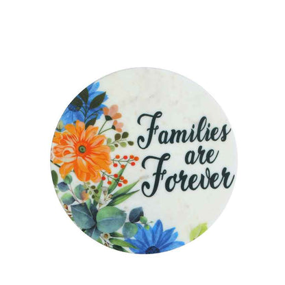 Trendy Families Are Forever Marble wall Art | 10 x 10 inches