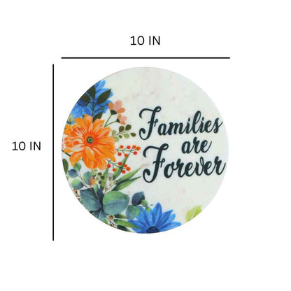 Trendy Families Are Forever Marble wall Art | 10 x 10 inches