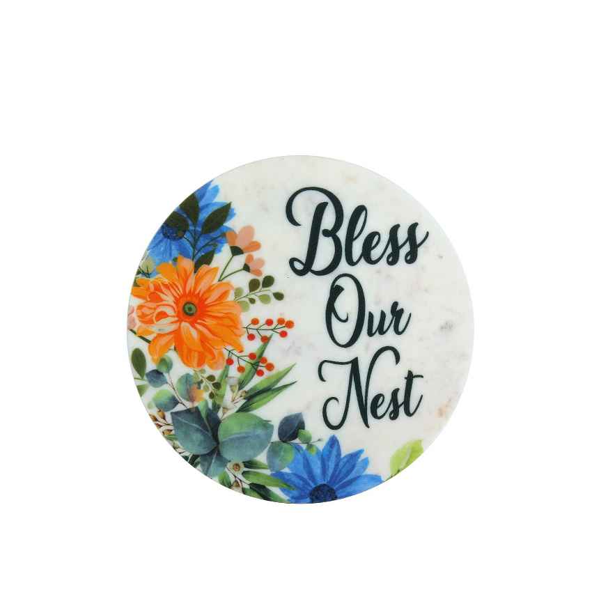 Pure Bless Our Nest Marble Wall Art | 10 x 10 inches