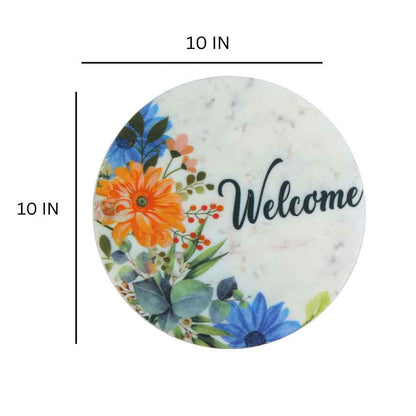 Welcome Marble Wall Art | 10 x 10 inches