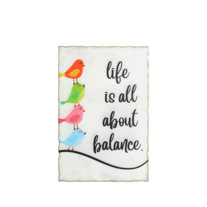 Classy Life Is all About Balance Marble Wall art | 8 x 12 inches