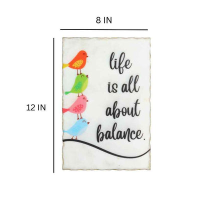 Classy Life Is all About Balance Marble Wall art | 8 x 12 inches