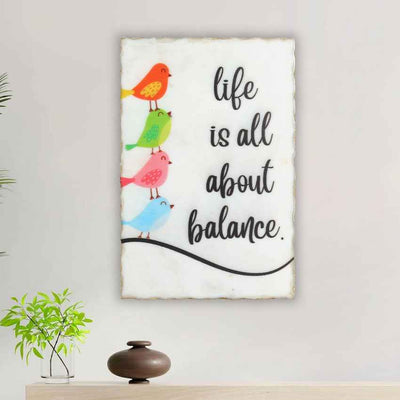 Classy Life Is all About Balance Marble Wall art | 8 x 12 inches