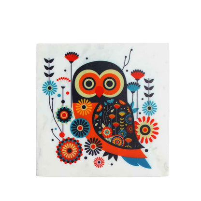 Exclusive Owlsome Marble Wall Art | 10 x 10 inches