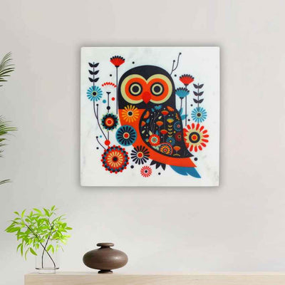 Exclusive Owlsome Marble Wall Art | 10 x 10 inches