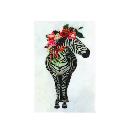 Special Zebra Marble Wall Art | 8 x 12 inches