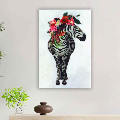 Special Zebra Marble Wall Art | 8 x 12 inches