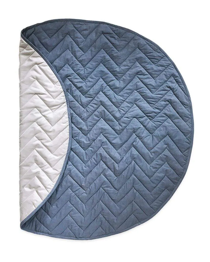 Blue Color Indoor & Outdoor Cotton Quilted Playmat | 40 inches