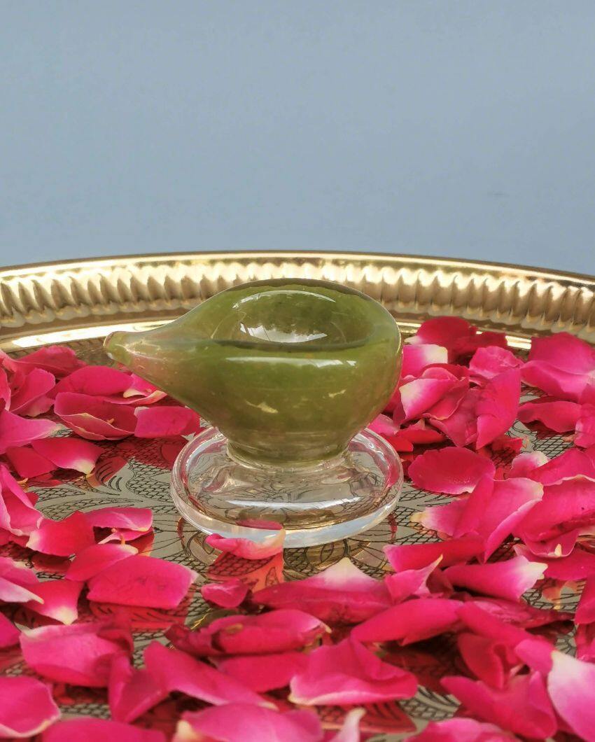 Mehndi Ki Mehak Art Glass Puja Diya