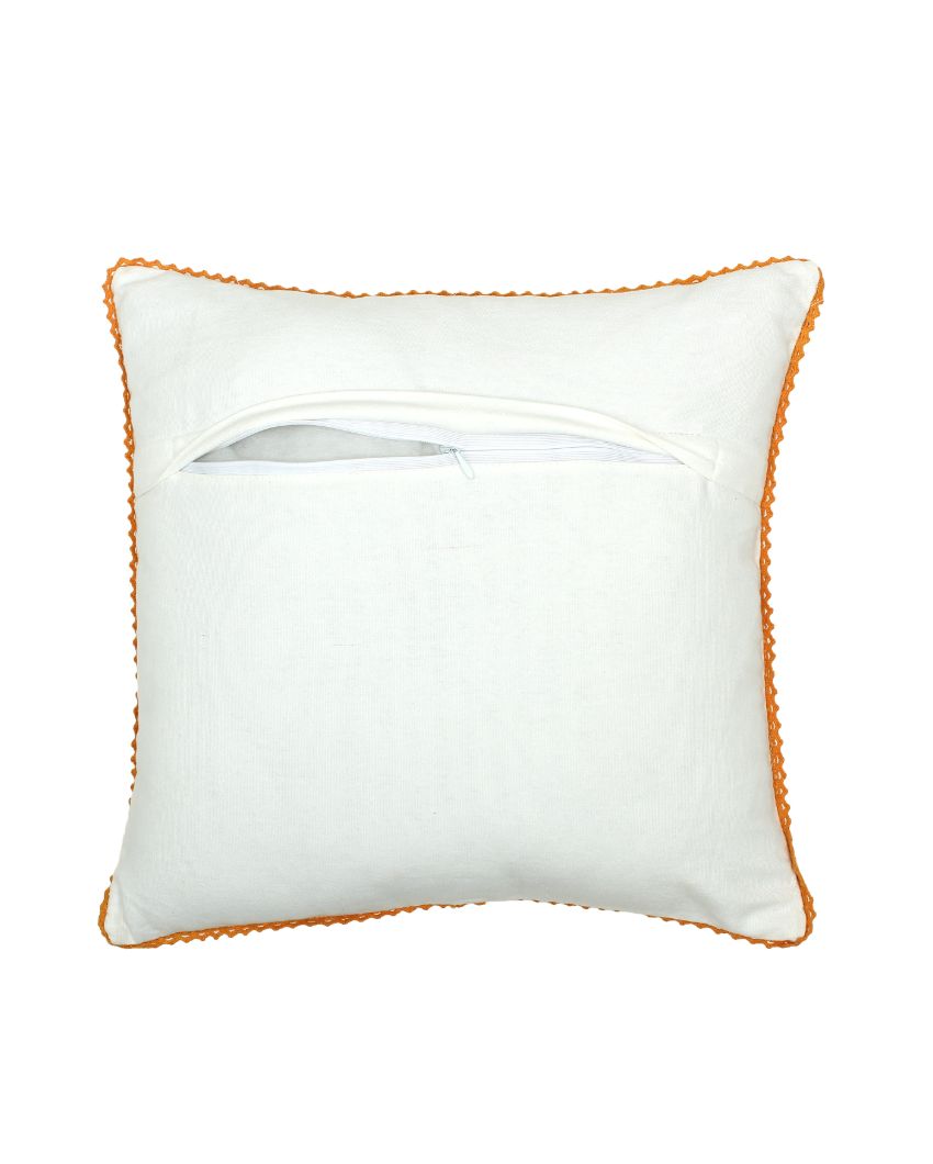 Marigold Printed Cotton Cushion Covers | 16 x 16 inches