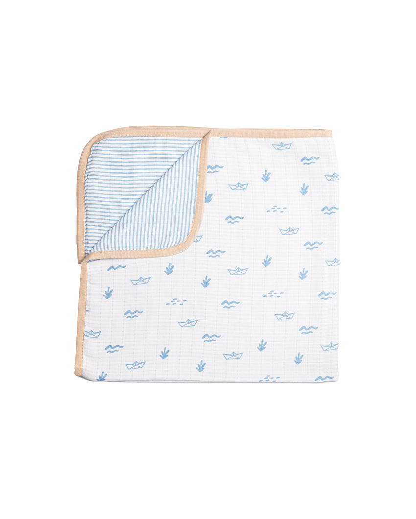 Cute Boat Mini Crib Cot Set | Pack of 4 | 27 x 27 inches