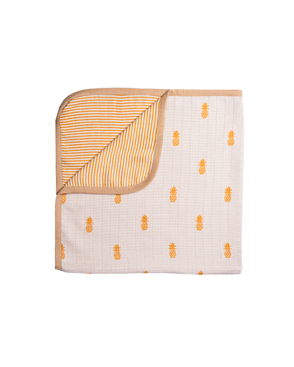 Adorable Pineapple Mini Crib Cot Set | Pack of 4 | 27 x 27 inches