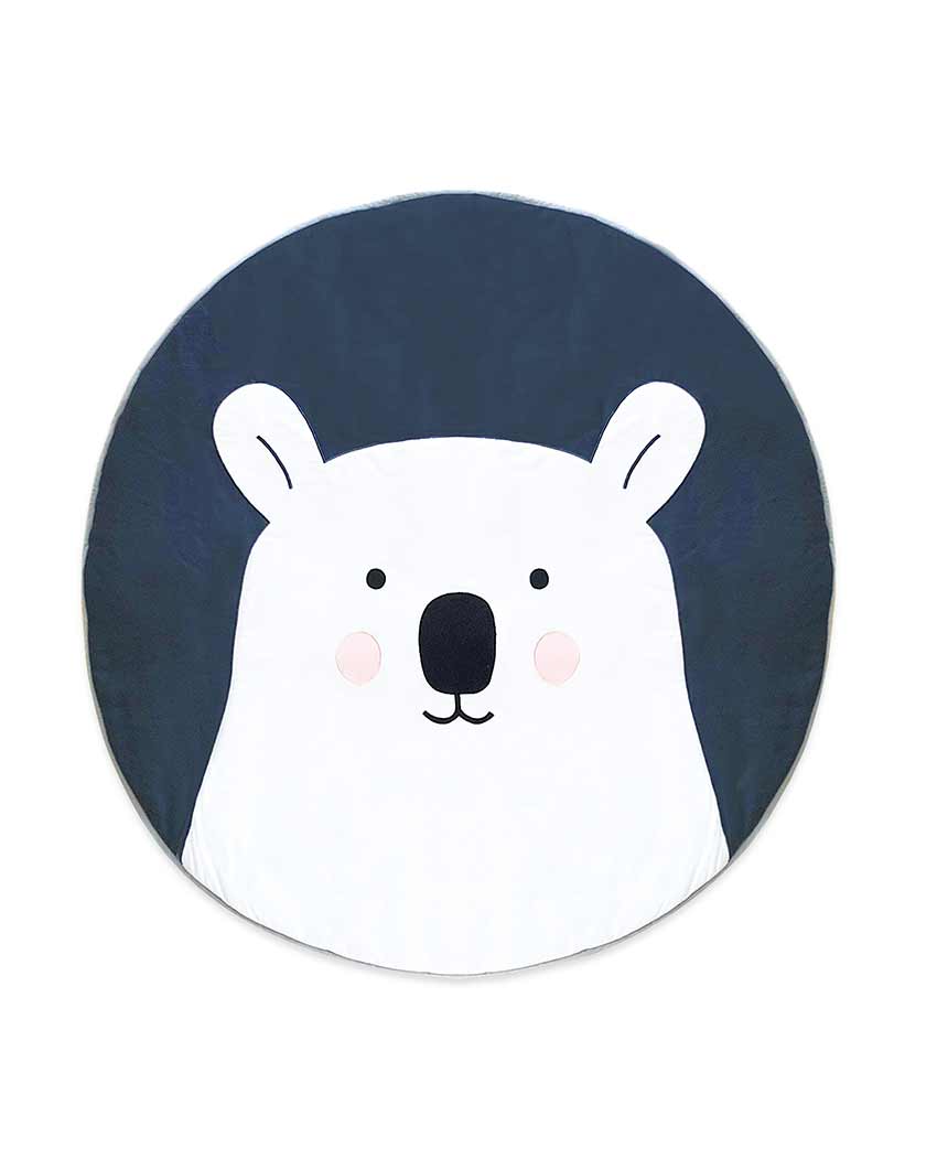 Polar Bear Indoor & Outdoor Cotton Quilted Playmat | Diameter 40 inches