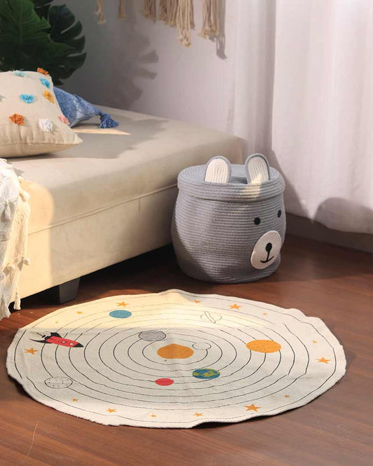 Printed Cotton Round Kid's Mat | 38 inches