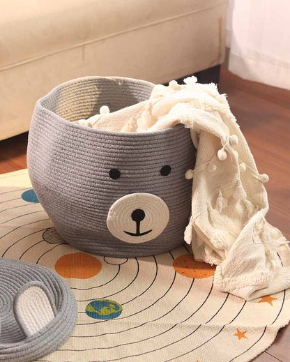 Kids Face Ear Cotton Basket | 14 x 13 Inches