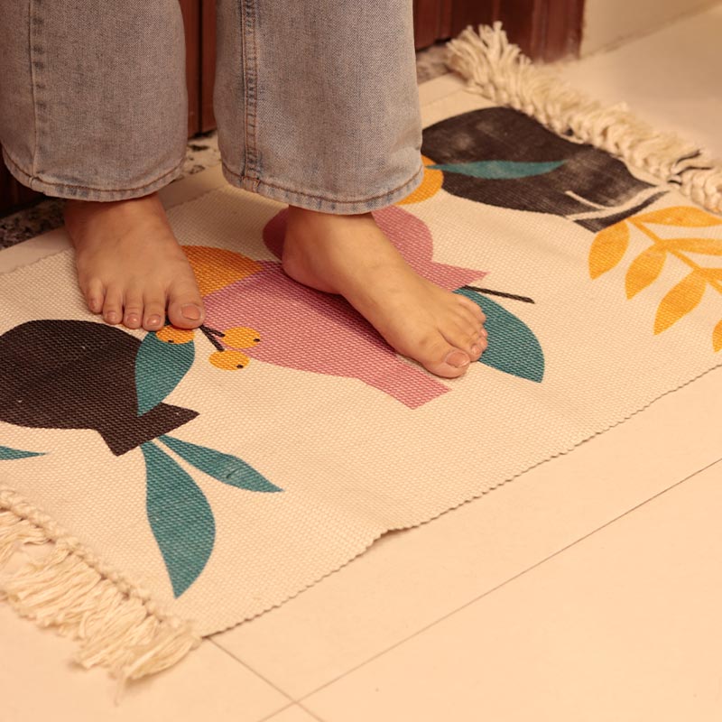 Floral Accent Floor Mat | 34 x 21 inches