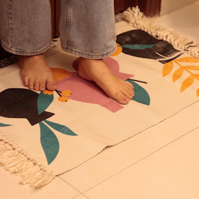 Floral Accent Floor Mat | 34 x 21 inches