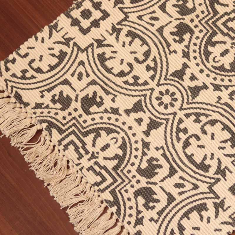 Black & White Accent Floor Mat | 34 x 21 inches