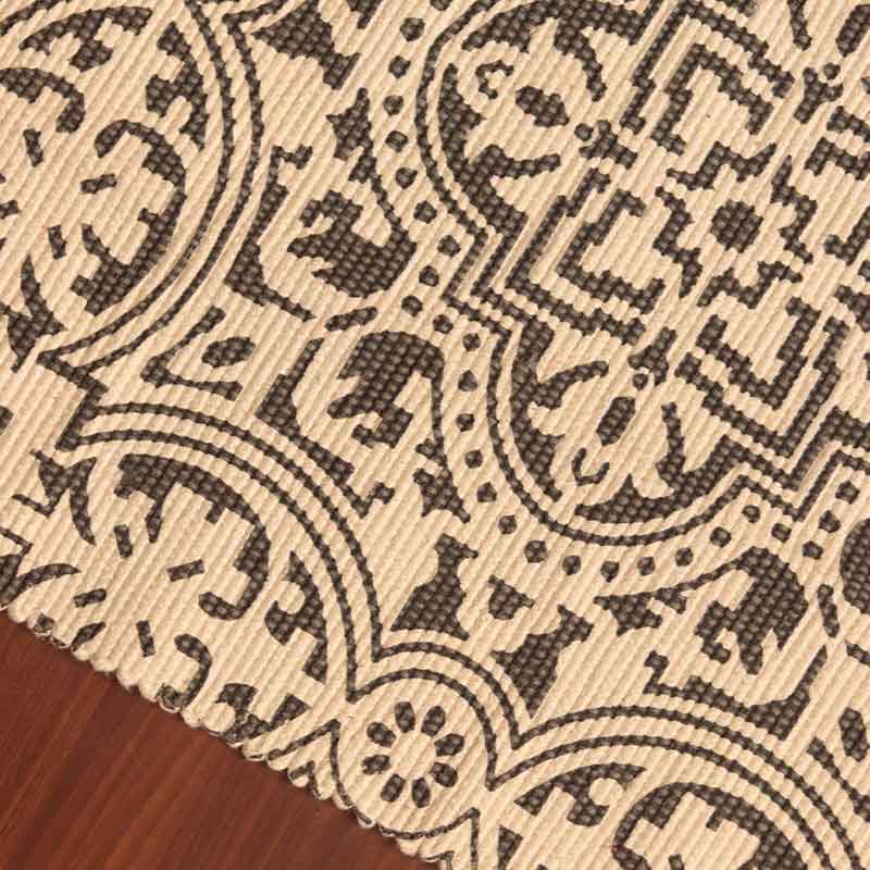 Black & White Accent Floor Mat | 34 x 21 inches