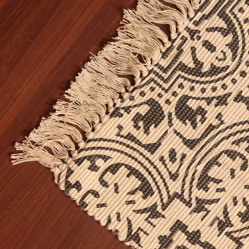 Black & White Accent Floor Mat | 34 x 21 inches