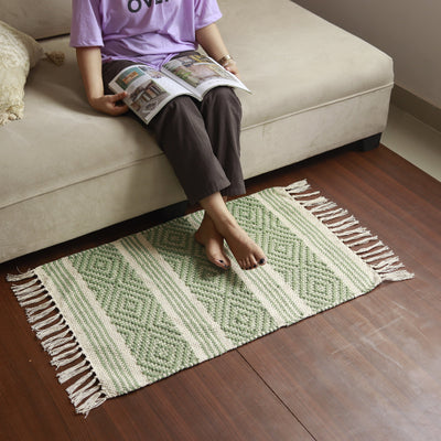 Green Tufted Floor Mat