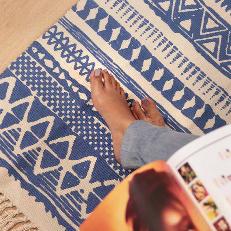 Royal Blue Accent Floor Mat | 34 x 21 inches