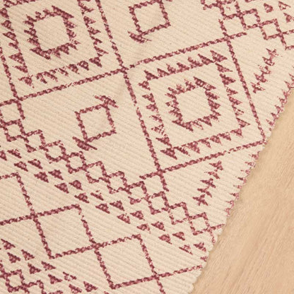 Coral & White Accent Floor Mat | 34 x 21 inches