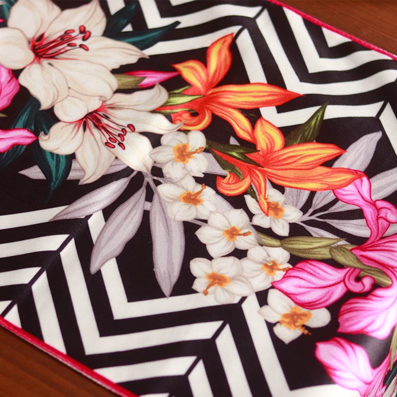 Chevron Flowers Table Runner | 58x13 Inches, 72x13 Inches