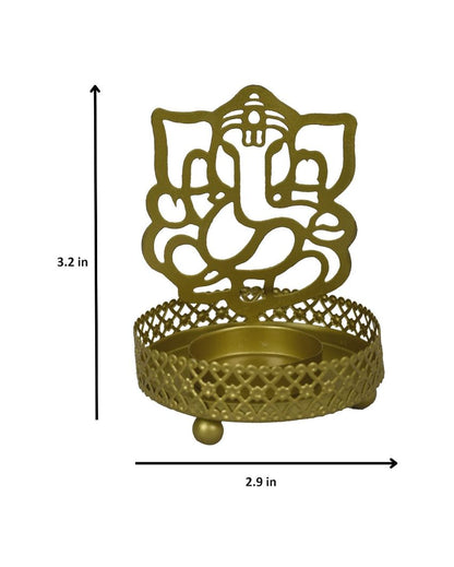 Roshni Ganesh Tealight Holder | 3.2 Inches