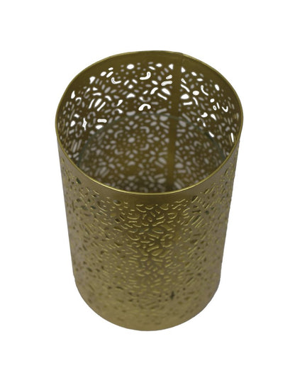 Jaali Pillar Glass Candle Holder | 6 Inches