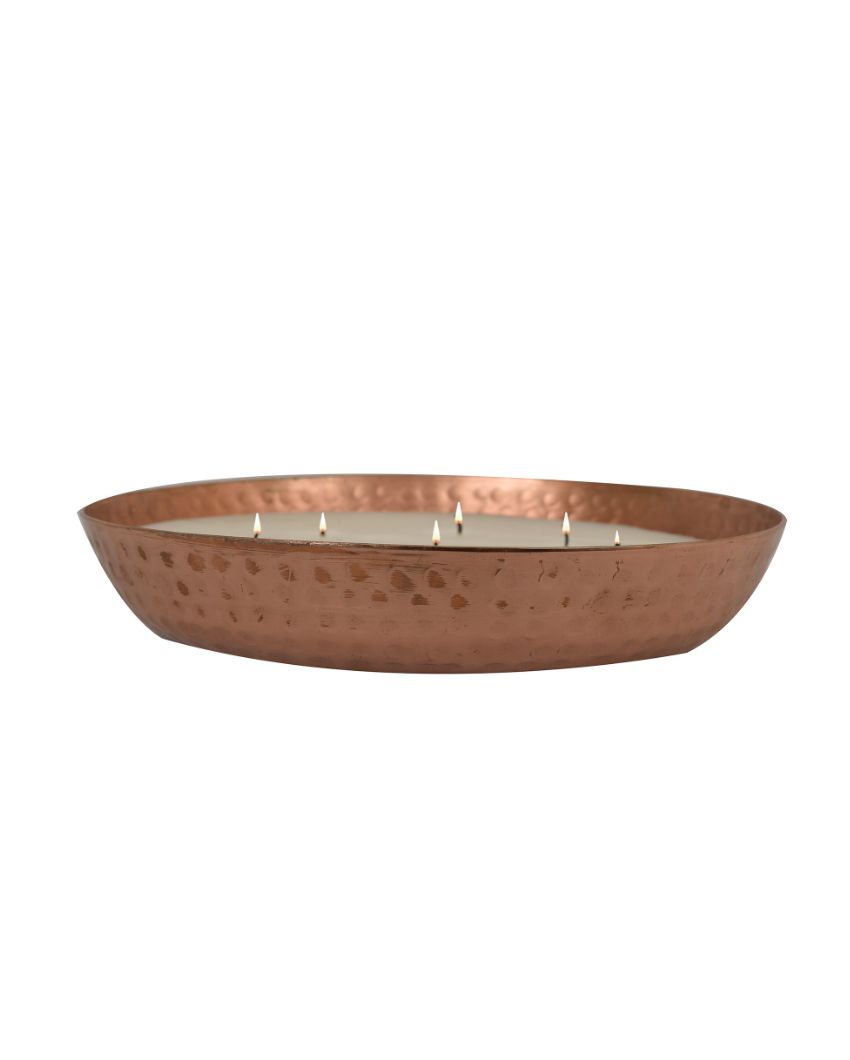 Roshni Scented Flavoured Wax Filled Metal Bowl Urli