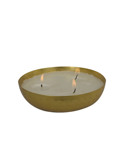 Roshni Scented Flavoured Wax Filled Metal Bowl Urli