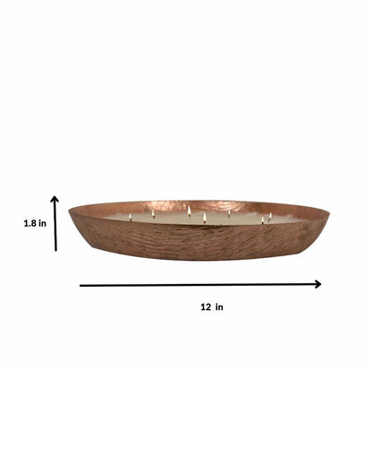 Roshni Scented Flavoured Wax Filled Metal Bowl Urli