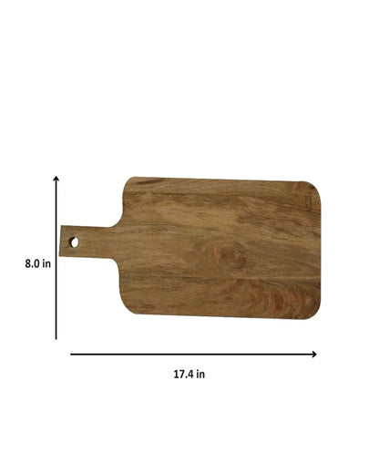 Aachman Wooden Rectangle Platter with Handle | 17.5 Inches