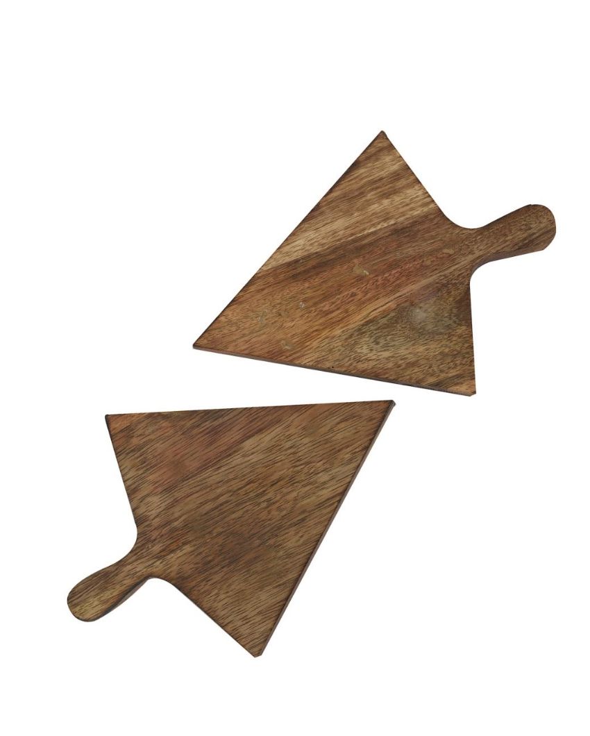 Aachman Pizza Slice Shaped Wood Platter | Set Of 2