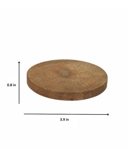 Aachman Wood Coasters | Set Of 4 | 4 inches