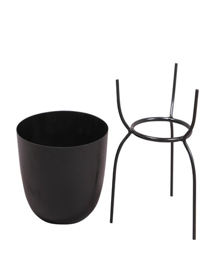 Permium Metal Planter with Stand | 12 Inches
