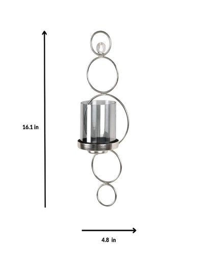 Wall Sconce Glass Cup Candle Holder | 16 x 5 inches