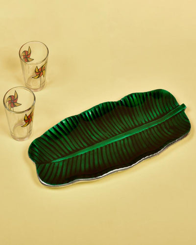 Green Banana Leaf Multipurpose Tray | 11.5 x 6 inches