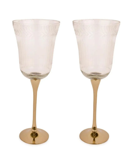 Classy Gold Finish Goblets | Set of 2