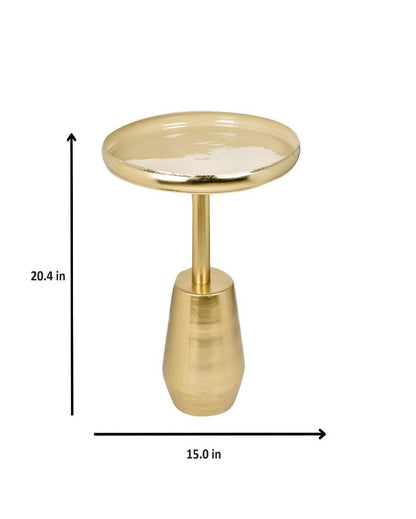 Accent End Table with Gold Mina Top | 20 Inches