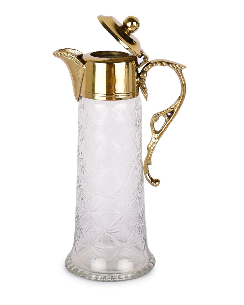 Neer Brass Glass Jug | 1 Ltr | 5 x 11 inches
