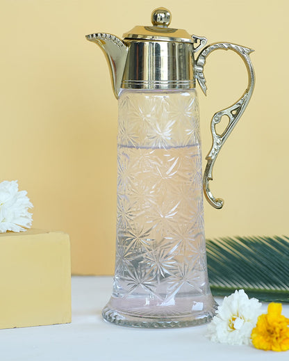 Neer Brass Glass Jug | 1 Ltr | 5 x 11 inches