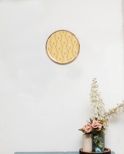 Udaan Yellow Wooden Wall Plate